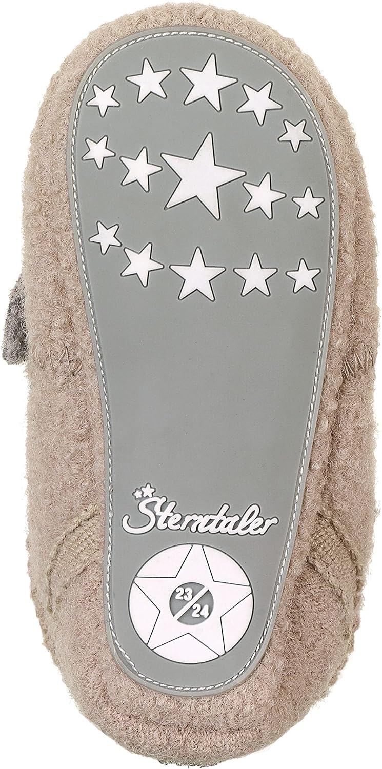 Sterntaler Unisex Kinder Hausschuhe Baby Hausschuh Filz Esel Emmi 18 EU Beige, 18 EU Beige