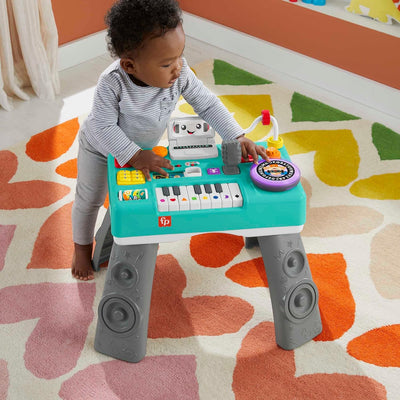 FISHER-PRICE Lernspass DJ Spieltisch - musikalisches Lernspielzeug mit 3 Klavierspielmodi, SPANISH+P