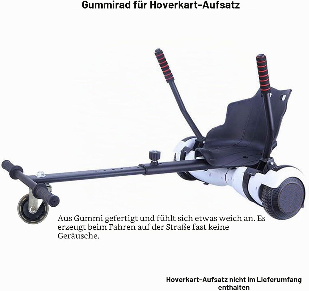 LS&GHY 10,cm (4 Zoll) leises Gummirad Upgraded Lenkrollen Ersatzrad für Hoverkart Hoverseat Hoverboa