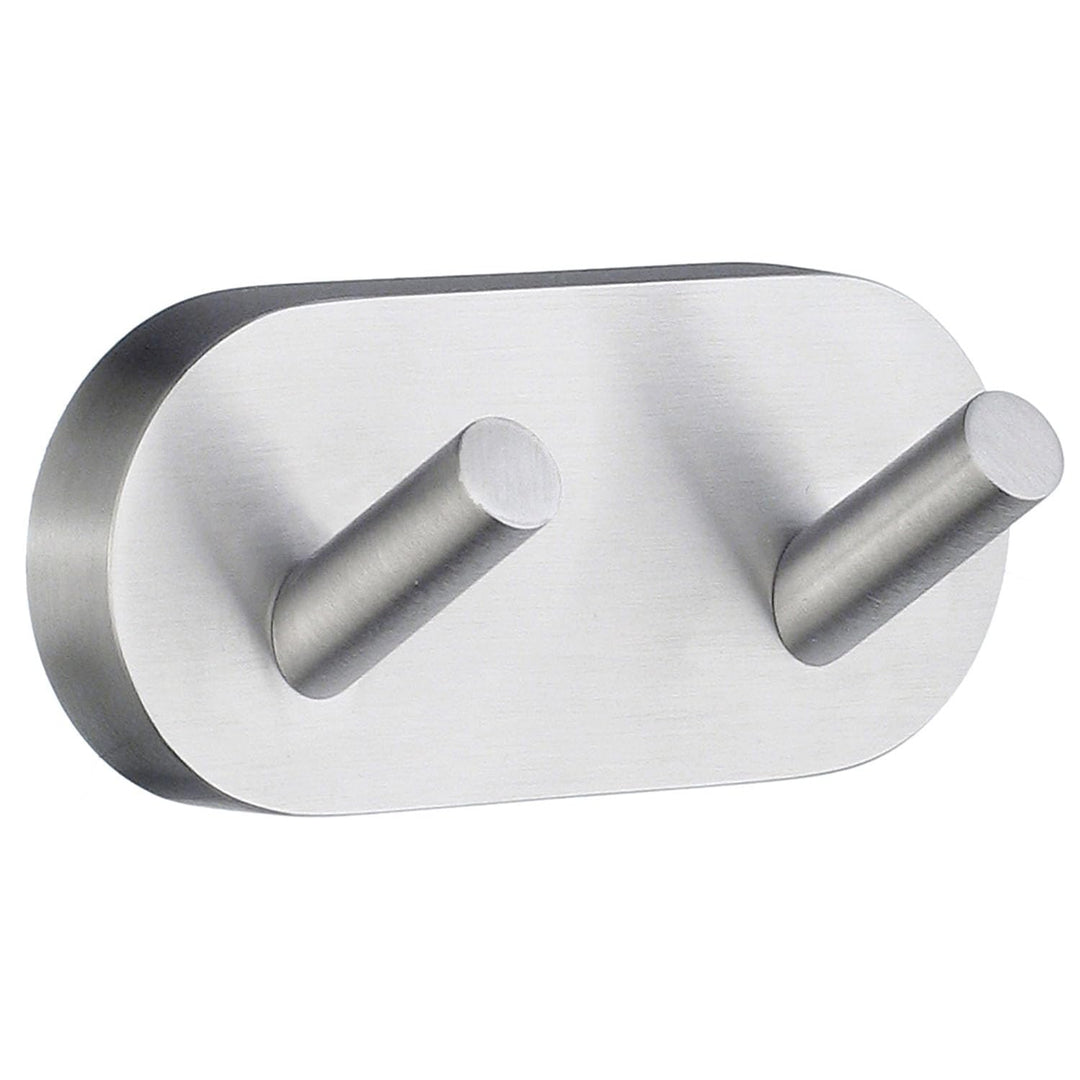 Smedbo Home verchromter matt doppelt Handtuch Haken, Silber