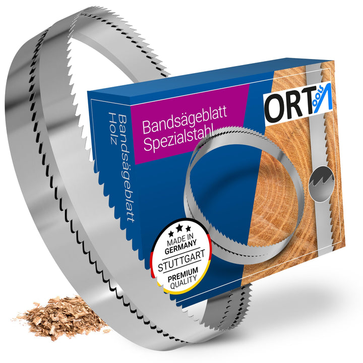 ORTA Spezialstahl Bandsägeblatt | kompatibel mit gängigen Bandsägen, Weichholz, Kurven- und Geradsch