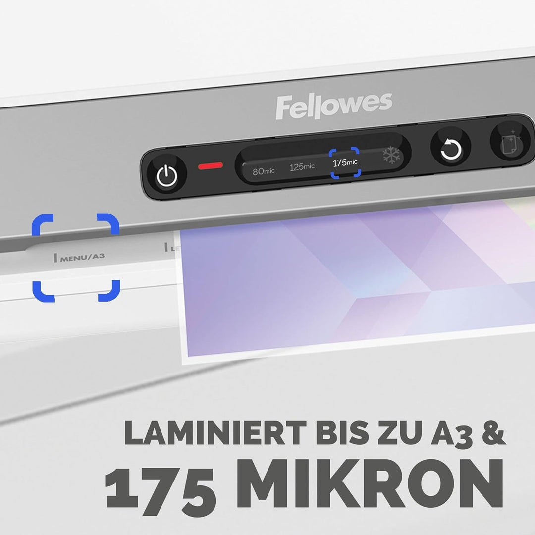 Fellowes Laminiergerät Amaris A3 - für Büro/Schule/Zuhause - nur 1 Minute Aufwärmzeit - für Heisslam