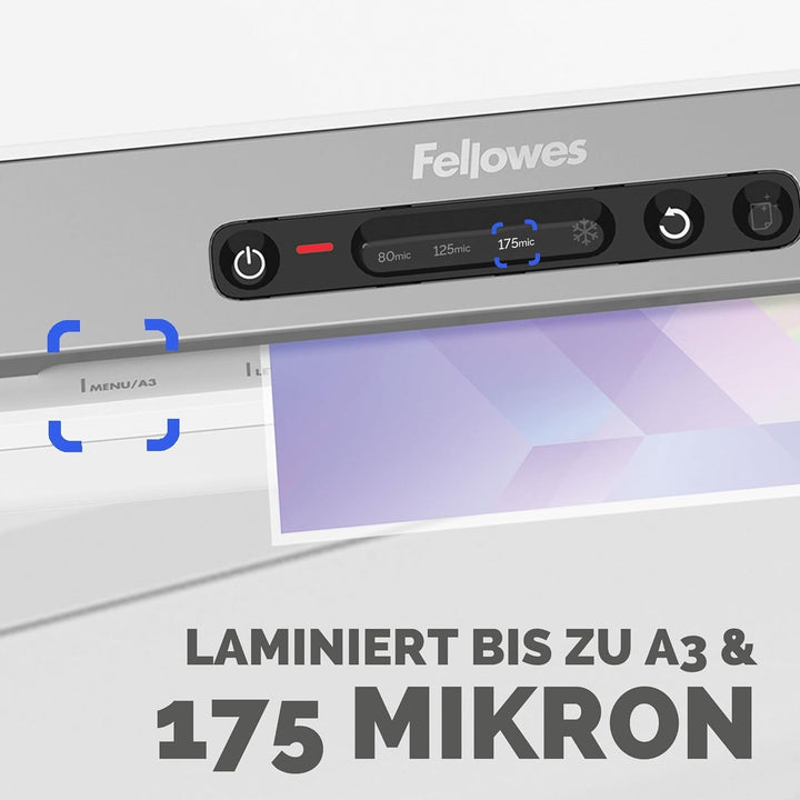 Fellowes Laminiergerät Amaris A3 - für Büro/Schule/Zuhause - nur 1 Minute Aufwärmzeit - für Heisslam