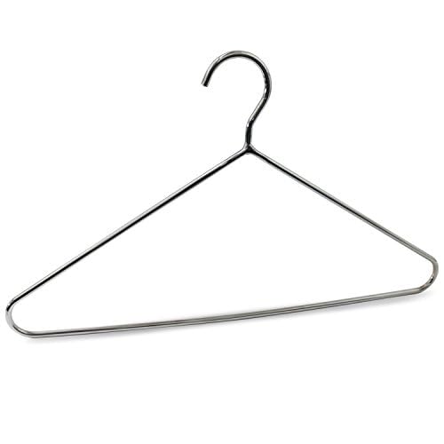 GERSO 100 Stück Kleiderbügel Stahl Metall platzsparend Industrie verchromt 45cm breit 6mm stark Meng