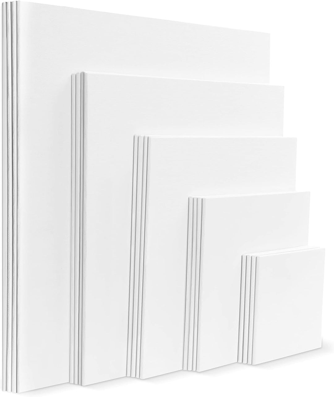 Belle Vous 20 Stk Leere Leinwände zum Bemalen - 5 Verschiedene Grössen - Vorgespannte Quadratische K