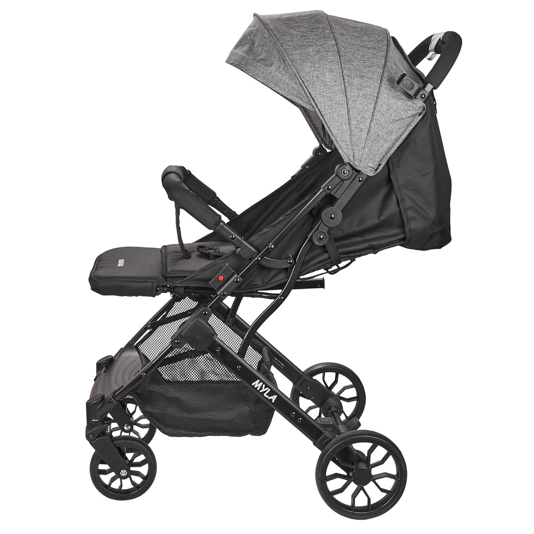 Kompakter Kinderwagen ZOE ab 6 Monaten - 22 Kg max, leicht und wendig - einhändig faltbar - Beindeck
