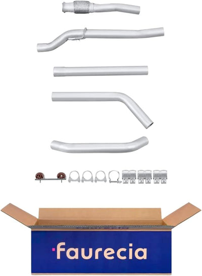 HELLA 8LA 366 002-851 Abgasrohr - Easy2Fit® Kit - mitte - vierteilig - Set mit Anbauteilen