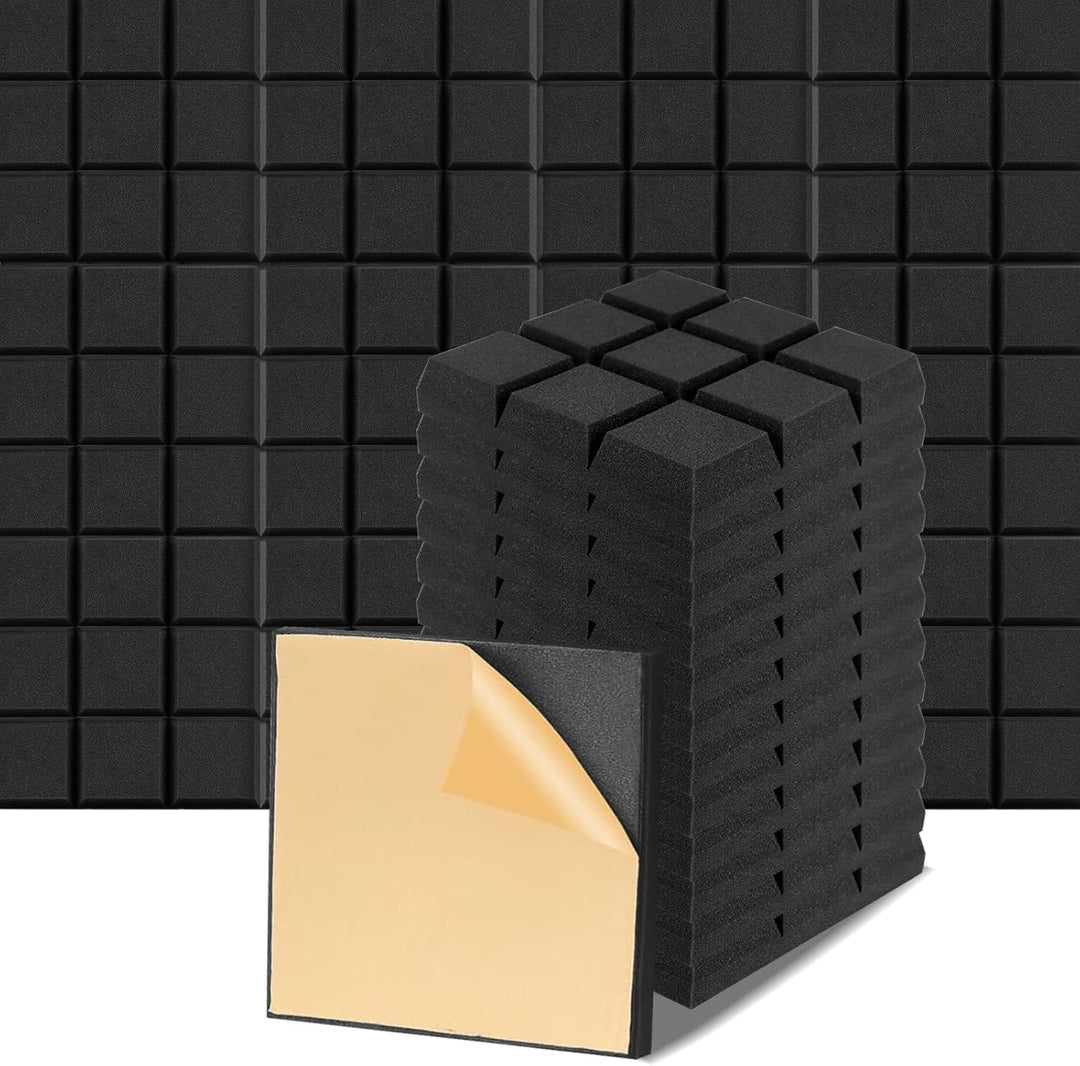 12 Stück Akustikschaumstoff, Akustikschaumstoff Platten Wand, 30 x 30 x 3 cm Schallabsorber, Schalls
