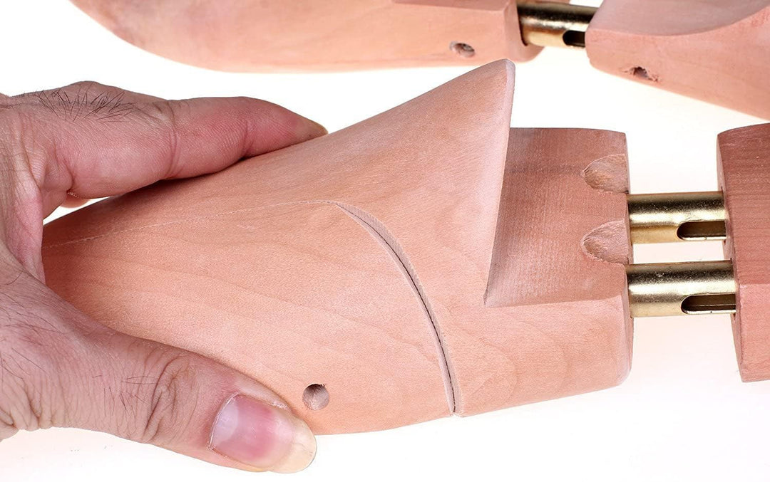 HIMRY 4 Paar | Naturholz Schuheleisten Schuhspanner Schuhdehner, Schuhspanner aus Holz, mit Griffkno