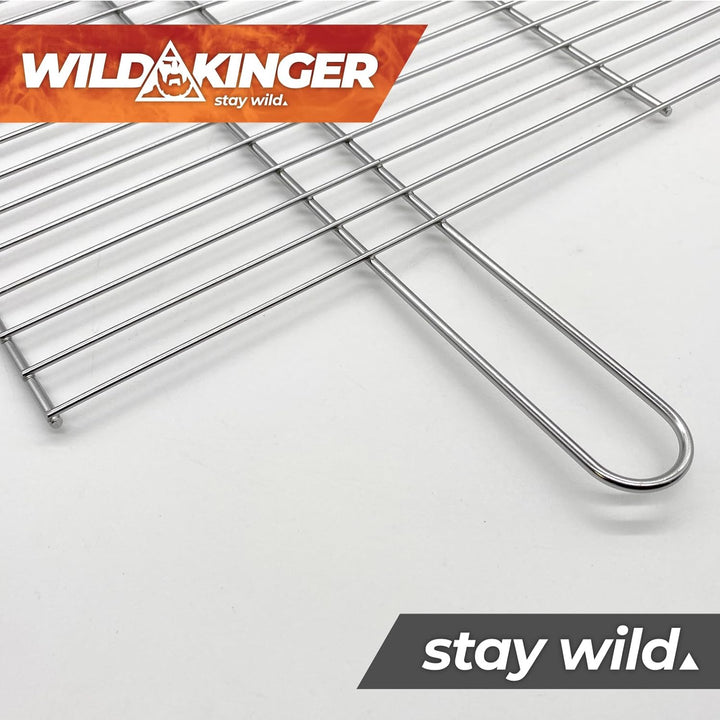 BitWa Robuster Grillrost aus Edelstahl 54x34cm - Rostfreies Grillgitter für Geniesser und Hobbyköche
