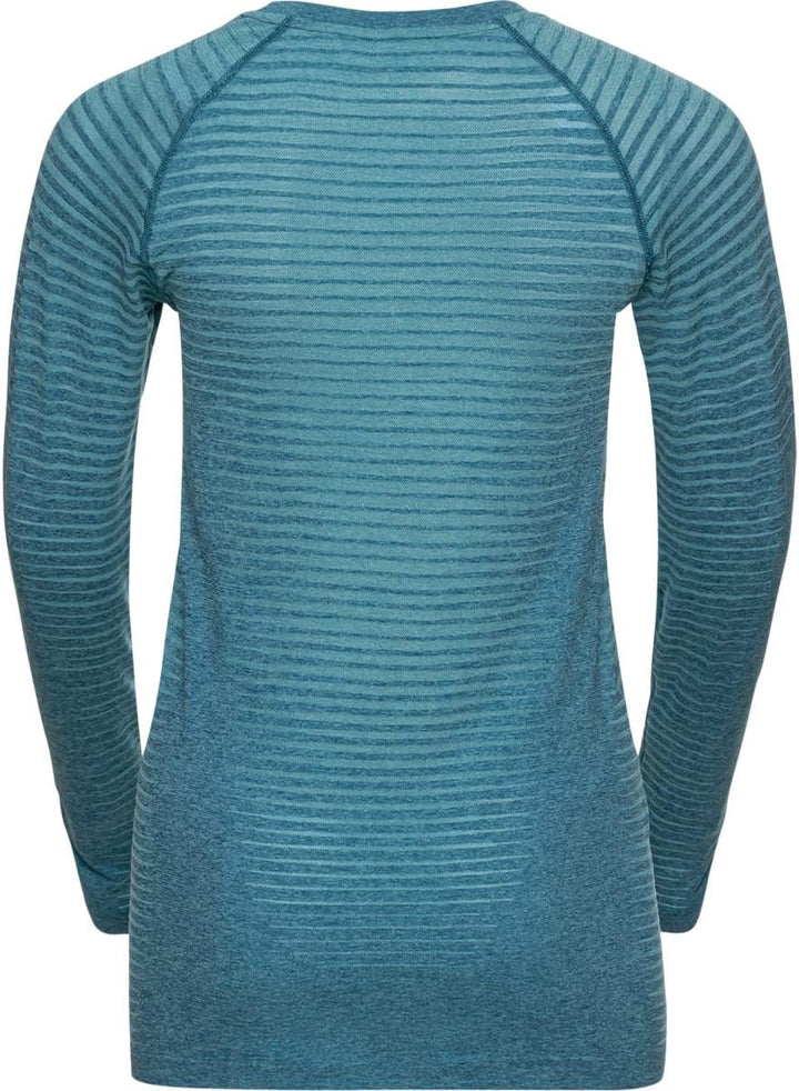 Odlo Damen Essential Seamless_313501 Langarm Laufshirt M Reef Waters Melange, M Reef Waters Melange