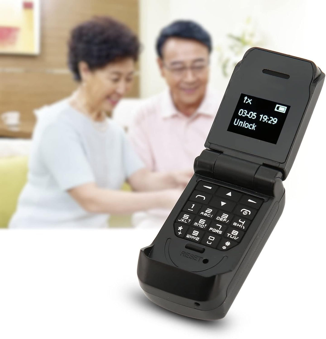 Cuifati Entsperrtes Flip-Phone, 0,66 Zoll Kleinstes Mobiltelefon der Welt, 2G, Einfach zu Bedienende