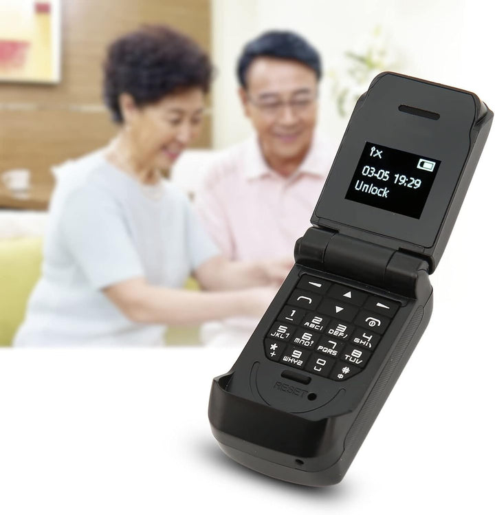 Cuifati Entsperrtes Flip-Phone, 0,66 Zoll Kleinstes Mobiltelefon der Welt, 2G, Einfach zu Bedienende