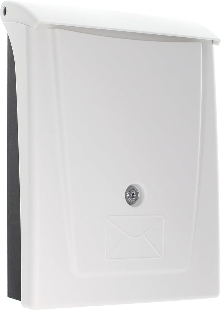 Rottner T06256 Briefkasten, Weiss, 340x250x110 mm