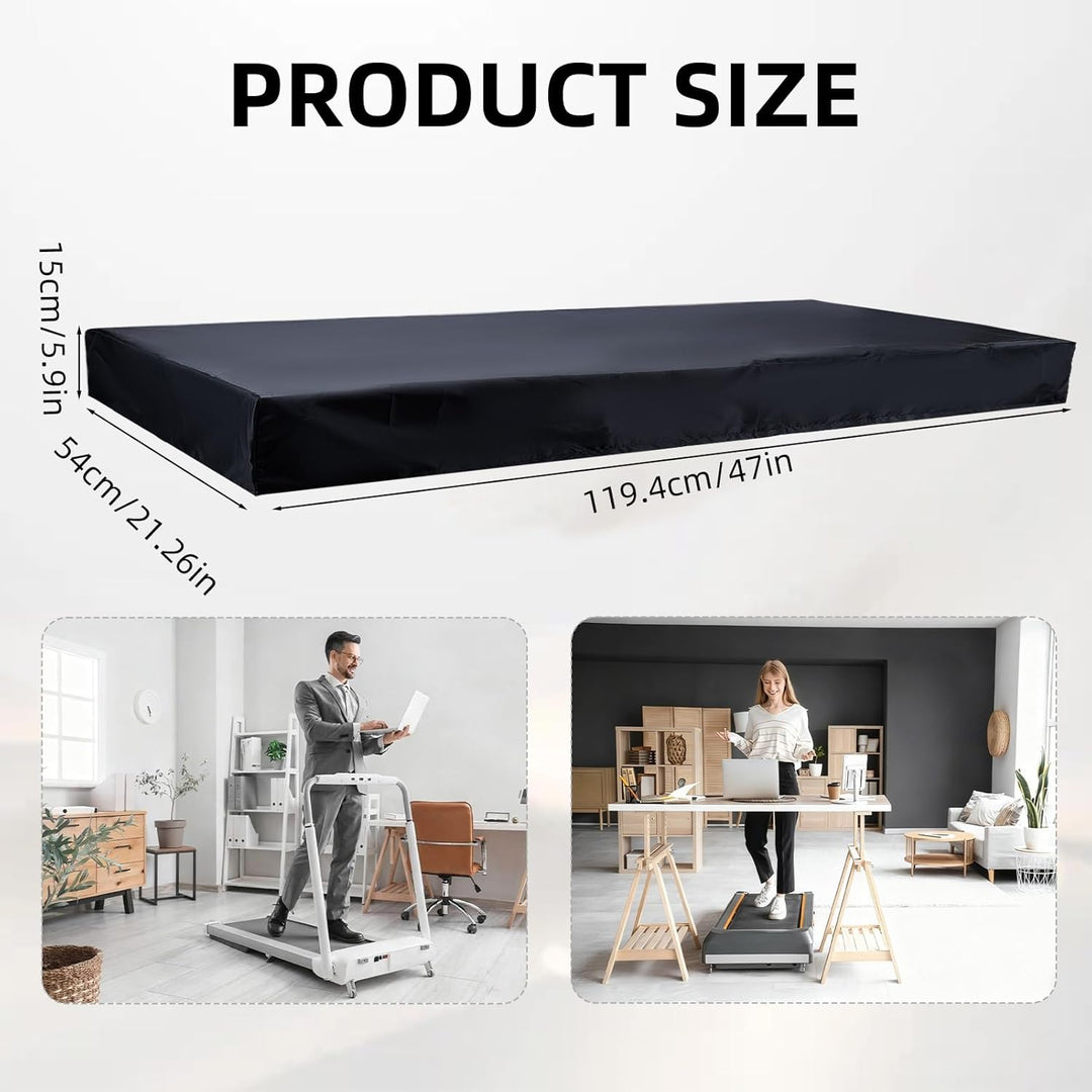 Schwarze Walking Pad Laufbandabdeckung 49 x 23 x 4.5 Zoll Laufbandabdeckungen Unter Dem Schreibtisch