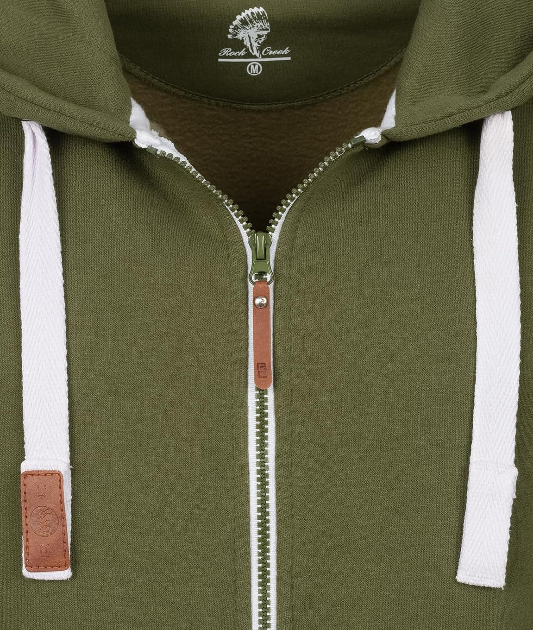 Rock Creek Herren Kapuzenpullover Jacke H-341 S Dunkelgrün, S Dunkelgrün
