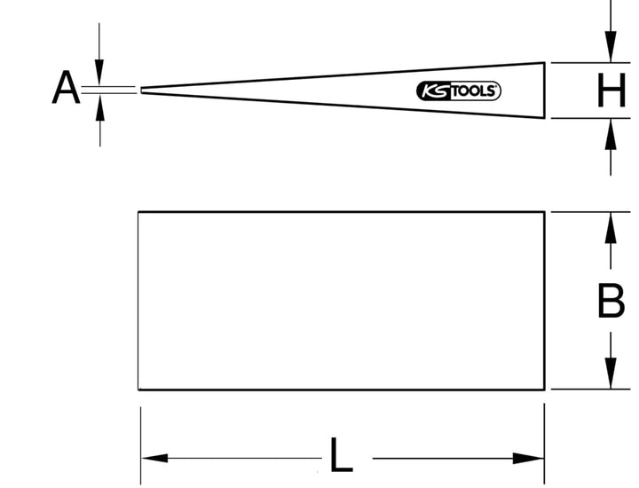 KS Tools 963.2226 BRONZEplus Space-Eisen 250x50x5x1.5 mm