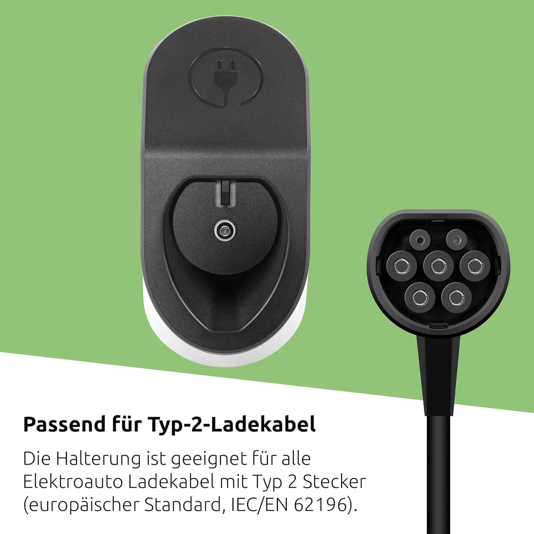 TechniSat TECHNIVOLT Kabel- und Steckerhalter Typ 2 (Wandhalterung für Ladekabel, Kabelaufhängung un