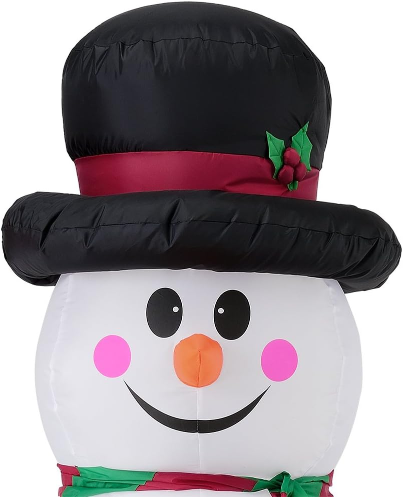 [en.casa] Riesiger Schneemann 240cm LED Beleuchtet Weihnachten Deko Lebensgross Aufblasbar