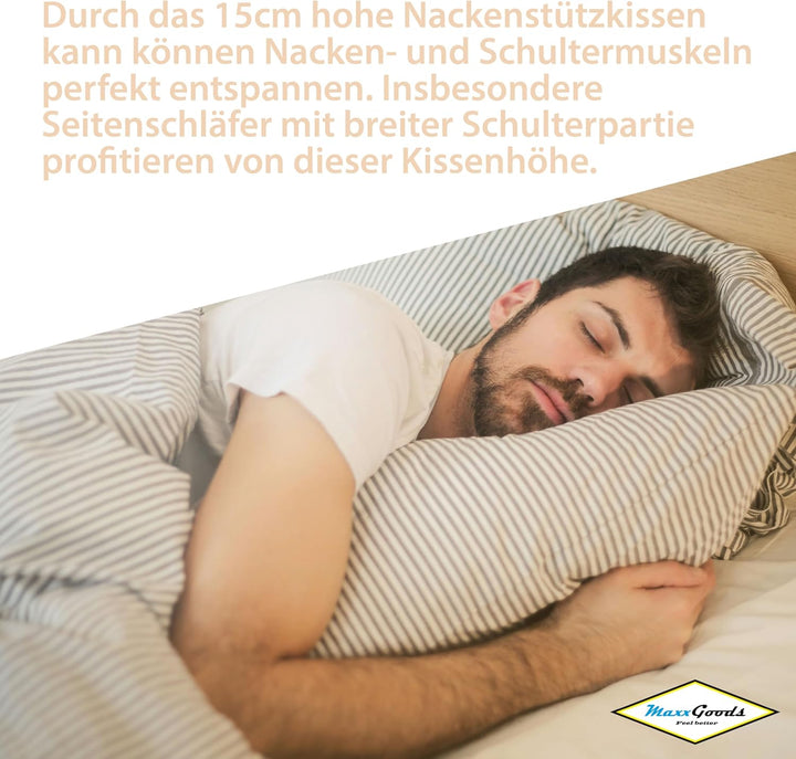 MaxxGoods Feelgood ortopädisches HWS Nackenstützkissen (70 x 42 x H 15cm) 70 x 42 x 15cm Einzeln, 70