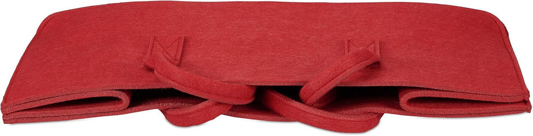 8 x Kaminholztasche aus Filz, tragbarer Feuerholzkorb, faltbarer Zeitungshalter HxBxT: 25 x 25 x 50