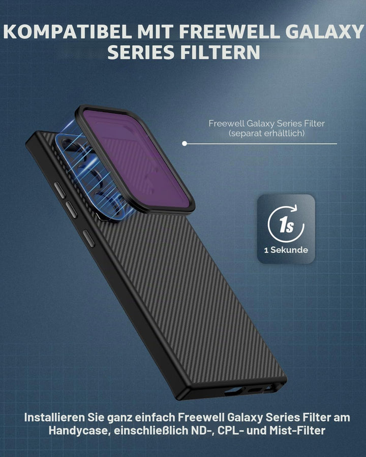 FREEWELL Pro Filmmaker Schutzhülle für Samsung S24 Ultra, Magnetfilter und 17-mm-Objektivschlitz, Sc