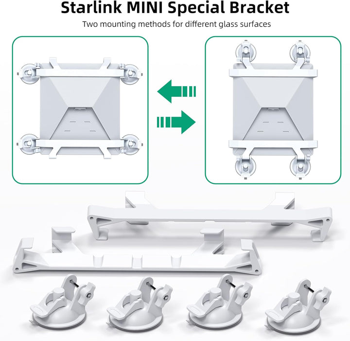 Starlink Mini Halterung mit verstellbarem Design und starken Saugnäpfen – Flexible Befestigung für A