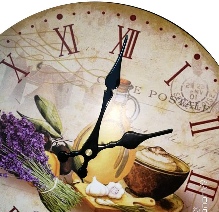 YOAI Wanduhr Küchenuhr Antik Nostalgie Rustikale Landhaus Quarz ohne Tickgeräusche Küchenuhr 30CM /