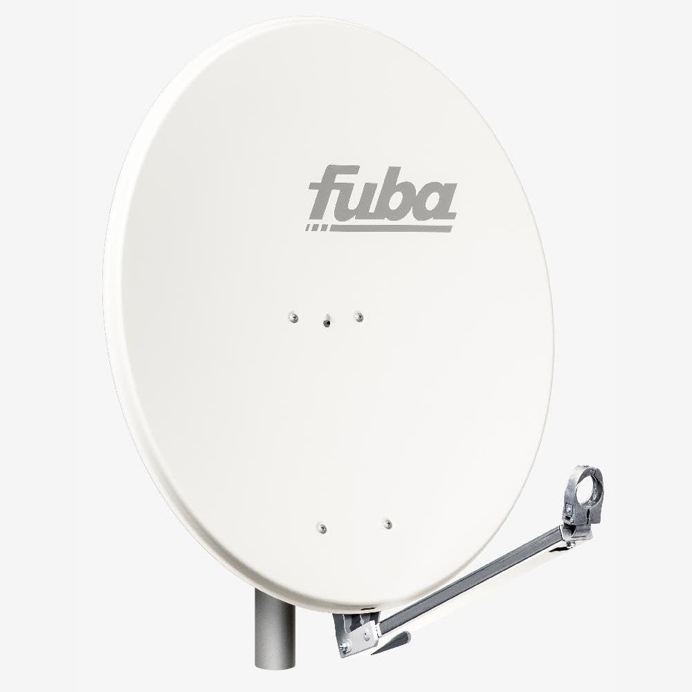 Fuba Satelliten-Komplettanlage DAL 800 W Satellitenantenne 80cm Aluminium Weiss LNB Quad SAT bis 4 T