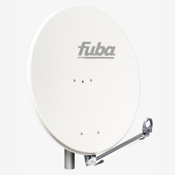 Fuba Satelliten-Komplettanlage DAL 800 W Satellitenantenne 80cm Aluminium Weiss LNB Quad SAT bis 4 T