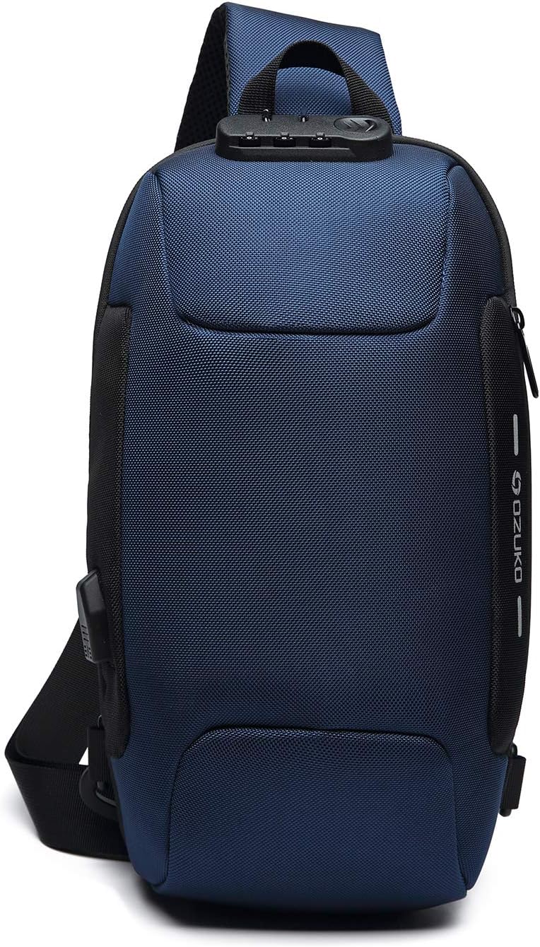 FANDARE Neu Brusttasche Diebstahlsicherung Sling Bag für 10,5 Zoll Tablet Herren Damen Schulranzen U