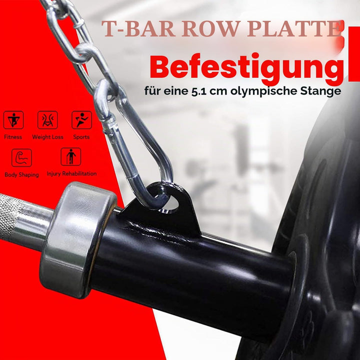 T-Bar Reihenplattform Landmine Ösenaufsatz für Bar Single Eyelet Landmine Baraufsatz mit Kette für K