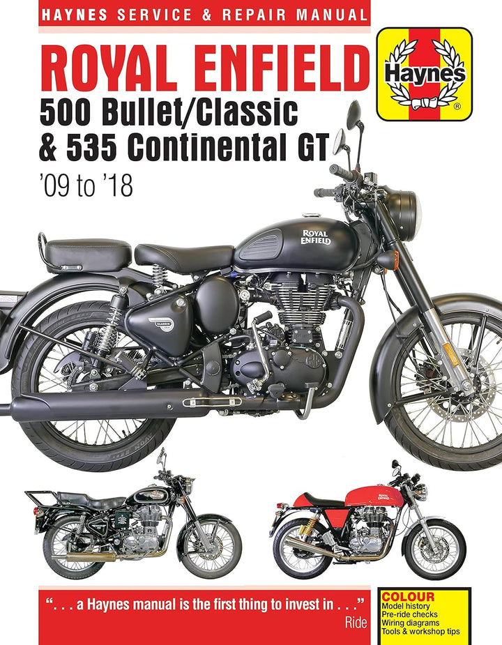 Royal Enfield 500 Bullet / Classic & 535 Continental GT Haynes Service & Repair Manual: '09 to '18: