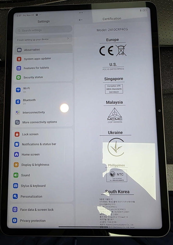 Xiaomi Pad 7 Pro Ai WiFi Version Global (No Calls or Text) 11.2 Zoll 3.2K 144Hz 8850mAh Bluetooth 5.