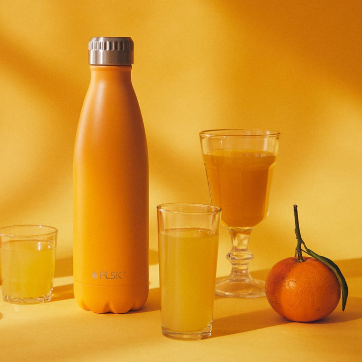 FLSK Trinkflasche – Premium Edelstahl Thermosflasche – 100% auslaufsicher & kohlensäuregeeignet – hä