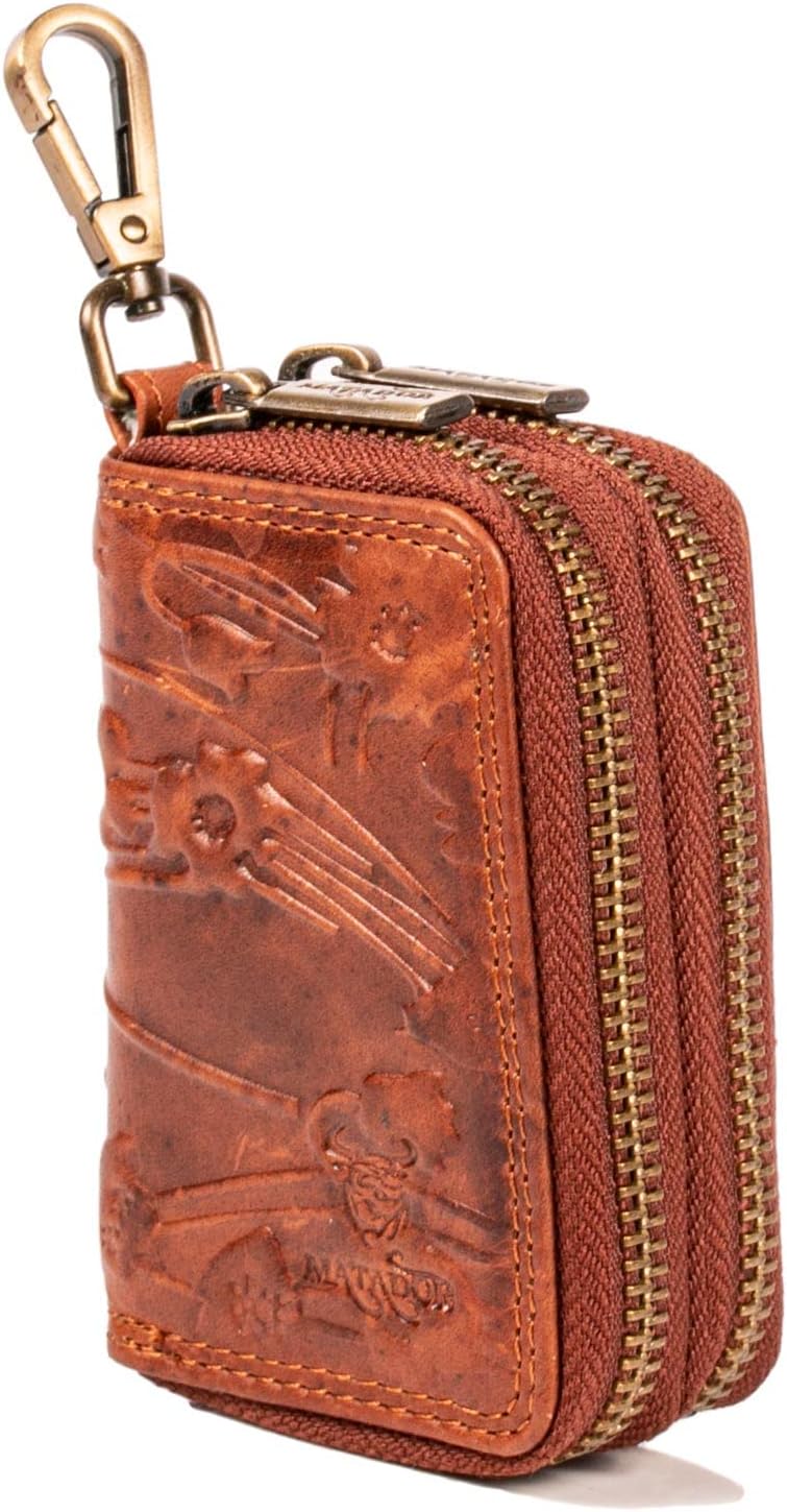 MATADOR Schlüsseletui Herren Leder #KOPENHAGEN mit edler Geschenk Box, Elegante Autoschlüssel Hülle