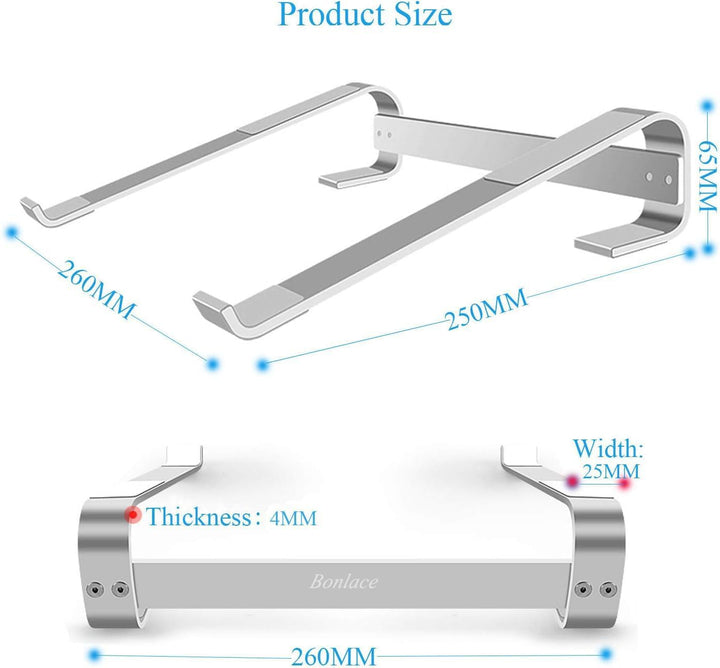 Laptopständer Laptop Ständer - Ergonomisch Aluminium Computerständer PC Halter Leicht Belüfteter für