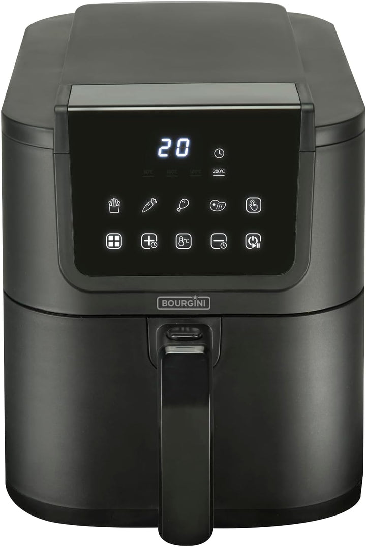 Bourgini Slimfit Airfryer XL – Heissluftfritteuse – 5 Liter – 1500 W – mit keramischer Antihaftbesch