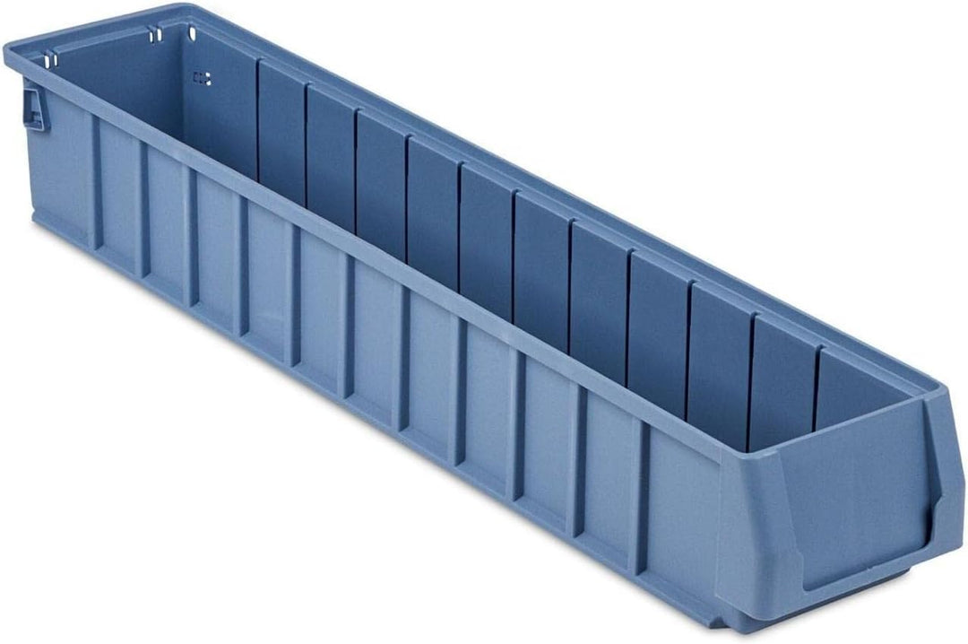 SparSet 5x Regalkasten 600 SN mit Etikett & Schutzhaube | HxBxT 9x11,7x60cm | 4,2 Liter | Sichtlager