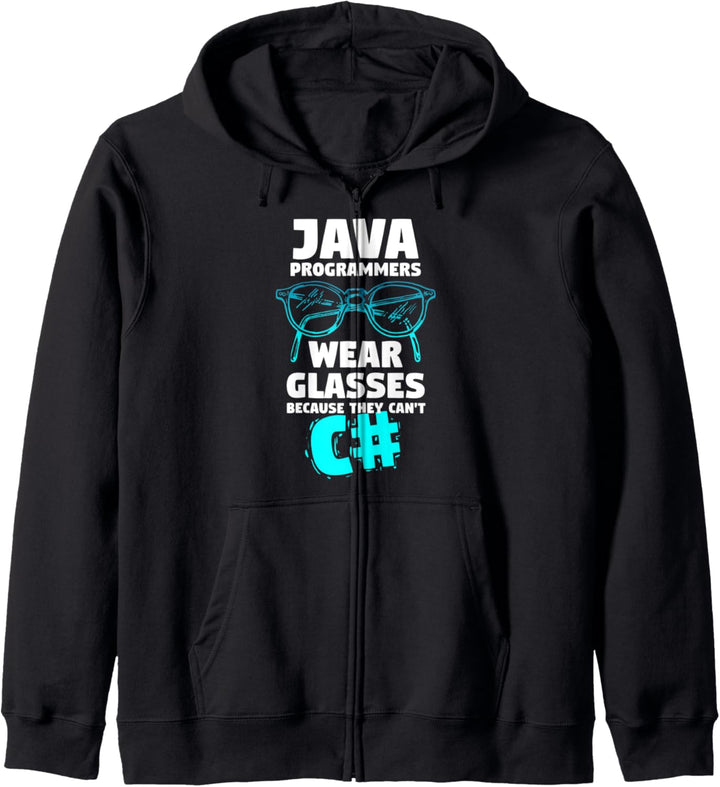 Java Programmierer tragen Brillen, weil sie nicht C# können Kapuzenjacke
