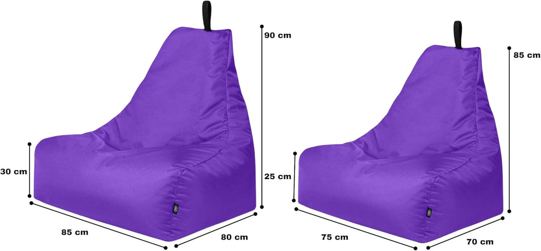 PATCH HOME Sitzsack Sitzkissen Beanbag Premium Lounge Gaming Sessel inkl. Würfel In & Outdoor geeign