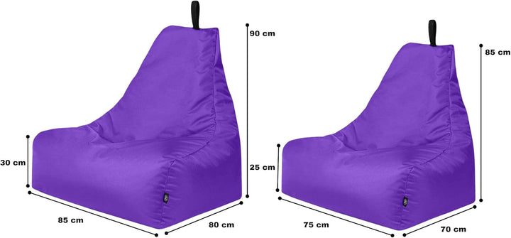 PATCH HOME Sitzsack Sitzkissen Beanbag Premium Lounge Gaming Sessel inkl. Würfel In & Outdoor geeign