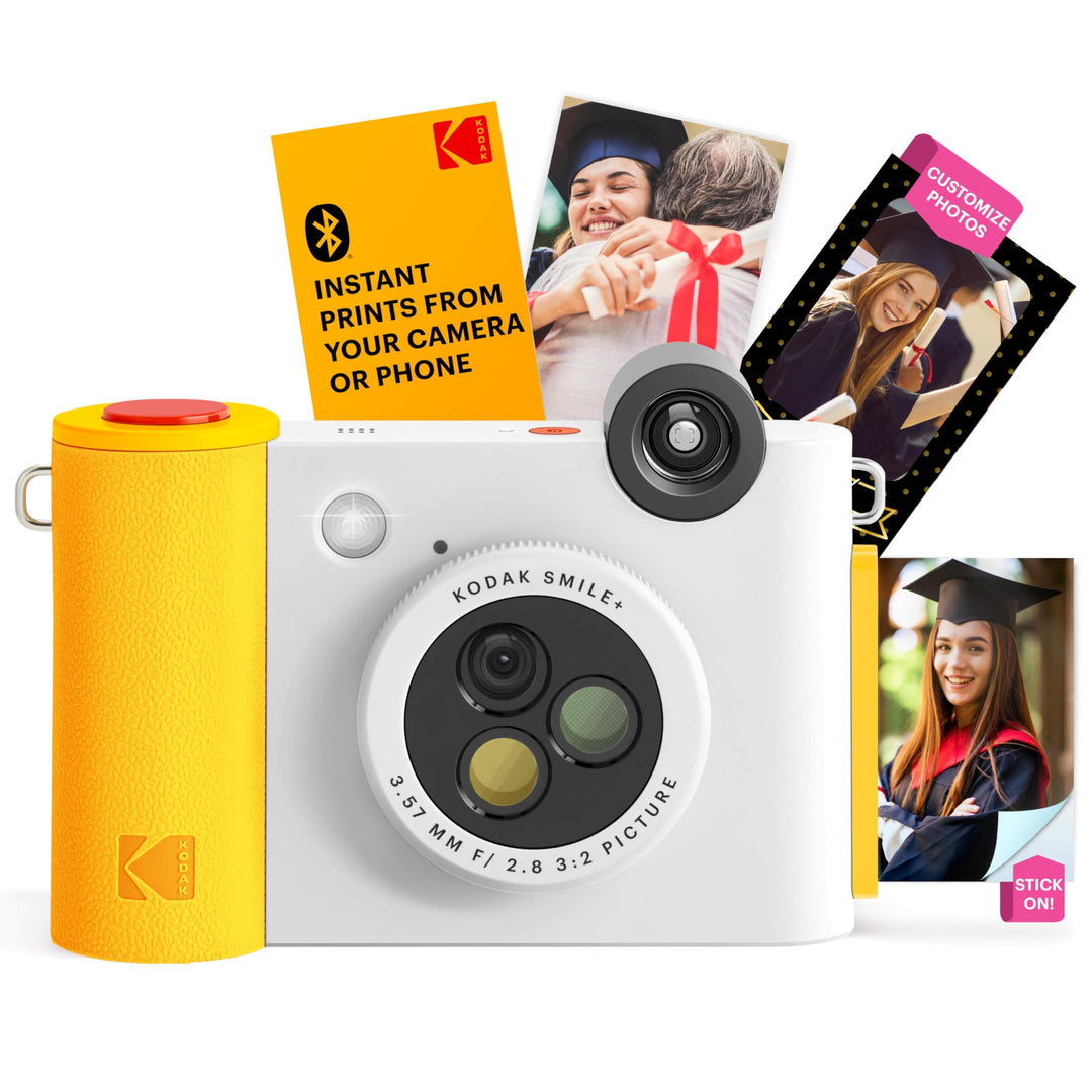 Kodak Smile+ 2-in-1 Digitale Sofortbildkamera & kabelloser Bluetooth-Fotodrucker - 10MP, Spezialeffe