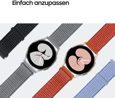 Samsung Fabric Band ET-SVR86, Uhrenarmband für Galaxy Watch4 mit 20 mm Stegbreite, Grösse M aus gewe