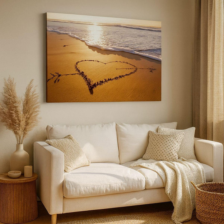 Bilder auf Leinwand 100x70cm Leinwandbild Sommer Meer Sand Strand Gross Wanddeko Bild Schlafzimmer K