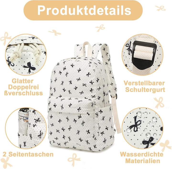 LEDAOU Schulrucksack Jungen Teenager Kinder Jugendlicher Mädchen Daypack Mädchen Freizeit Rucksack,