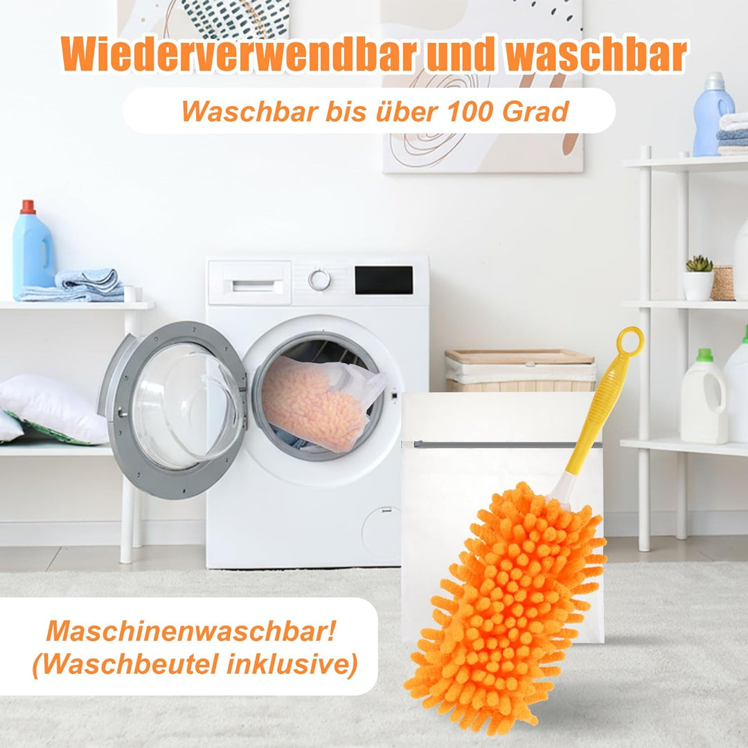 9 Stück Staubwedel Waschbar Für Swiffer Duster Staubmagnet Nachfüllpack, 360°Für Swiffer Staubmagnet