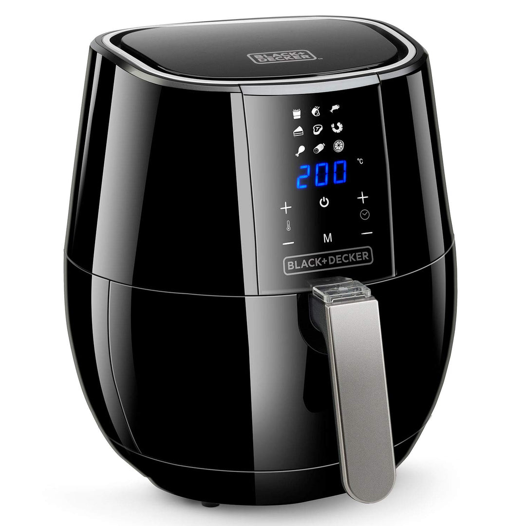 BLACK+DECKER BXAF3500E - Digitale Heissluftfritteuse, 1500W, 3l, Ohne Öl, Frittieren, braten, backen