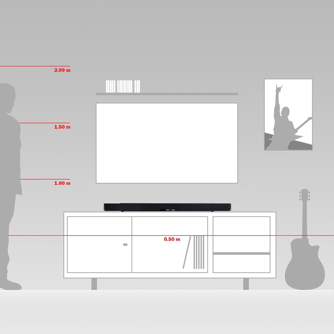 Teufel CINEBAR LUX Soundbar mit Integriertem Subwoofer, Dolby Audio, Dynamore 3D-Cineastischer-Klang