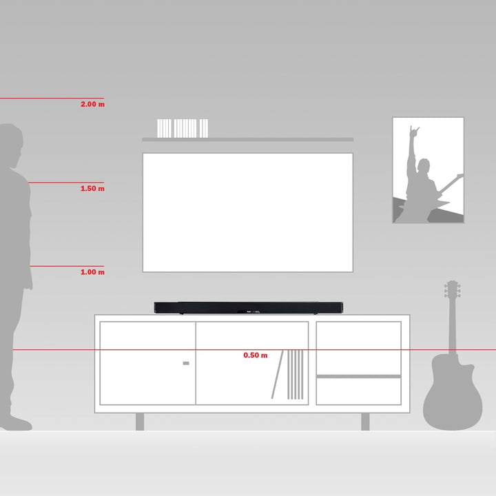 Teufel CINEBAR LUX Soundbar mit Integriertem Subwoofer, Dolby Audio, Dynamore 3D-Cineastischer-Klang